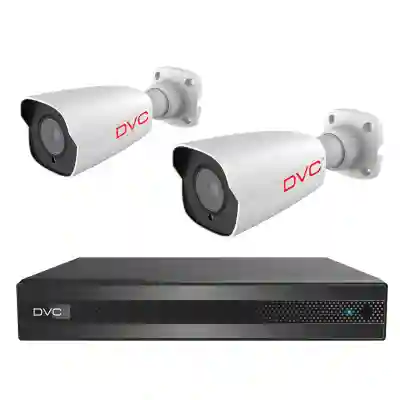 Kit supraveghere video 2 camere DVC IP exterior 5MP