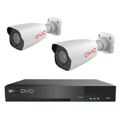 Kit supraveghere video 2 camere DVC IP exterior 8MP