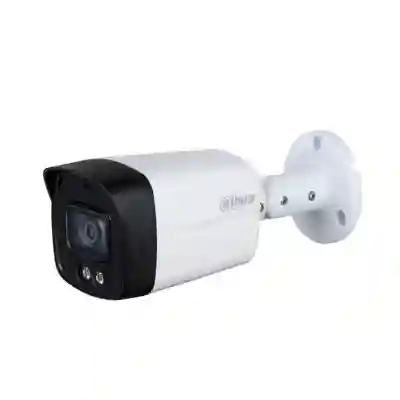 Camera video HDCVI Full Color Lumina Alba bullet de exterior 2Megapixeli DAHUA HAC-HFW1239TLM-A-LED-S2
